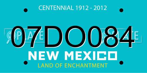 07DO084 New Mexico License Plate