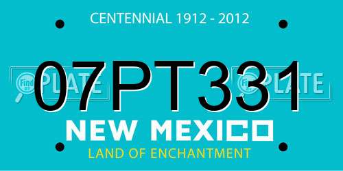 07PT331 New Mexico License Plate