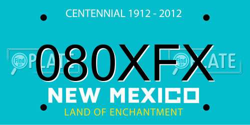 080XFX New Mexico License Plate