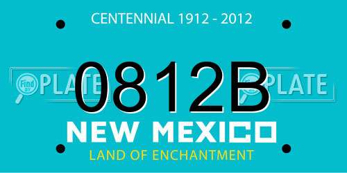 0812B New Mexico License Plate