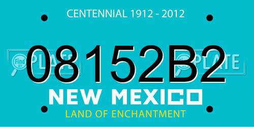 08152B2 New Mexico License Plate