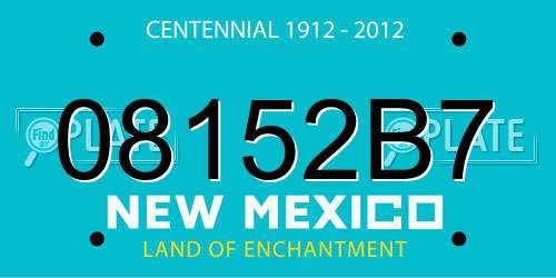08152B7 New Mexico License Plate