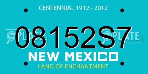 08152S7 New Mexico License Plate