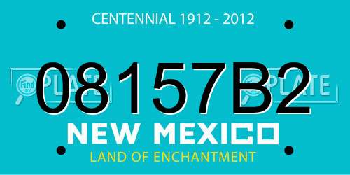 08157B2 New Mexico License Plate