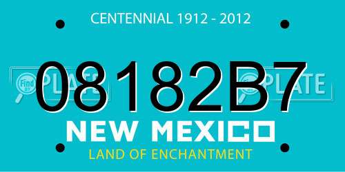 08182B7 New Mexico License Plate