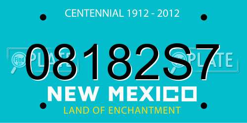 08182S7 New Mexico License Plate