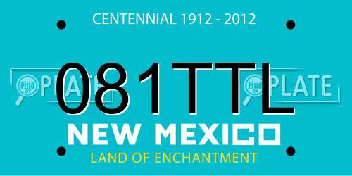 081TTL New Mexico License Plate