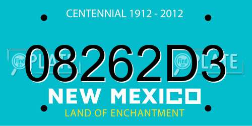 08262D3 New Mexico License Plate