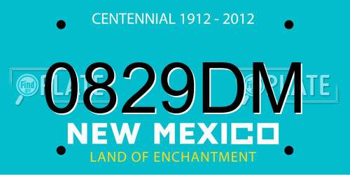 0829DM New Mexico License Plate