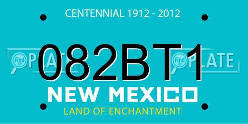 082BT1 New Mexico License Plate