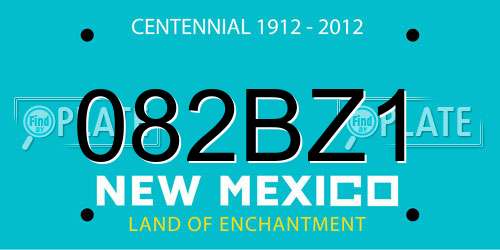 082BZ1 New Mexico License Plate