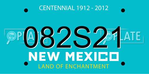 082S21 New Mexico License Plate