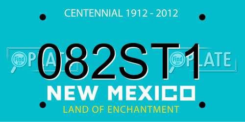 082ST1 New Mexico License Plate
