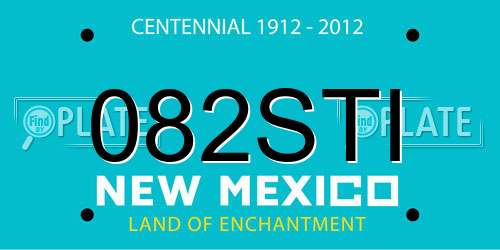 082STI New Mexico License Plate