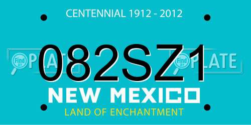 082SZ1 New Mexico License Plate