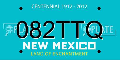082TTQ New Mexico License Plate