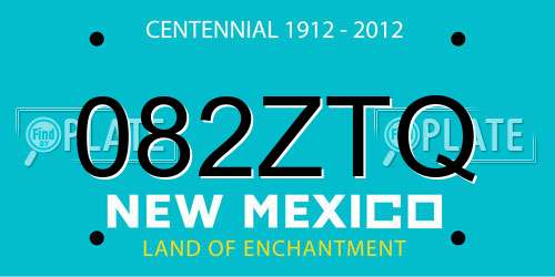 082ZTQ New Mexico License Plate