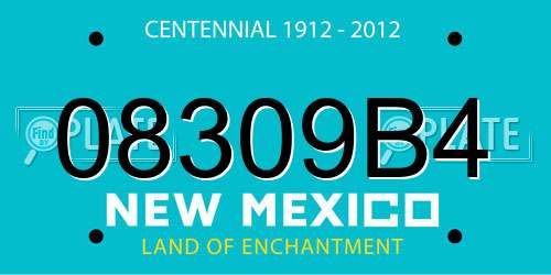 08309B4 New Mexico License Plate