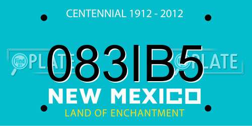 083IB5 New Mexico License Plate