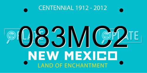 083MC2 New Mexico License Plate