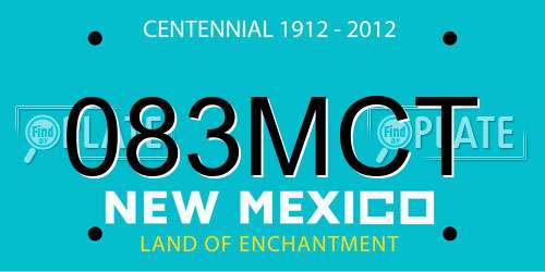 083MCT New Mexico License Plate