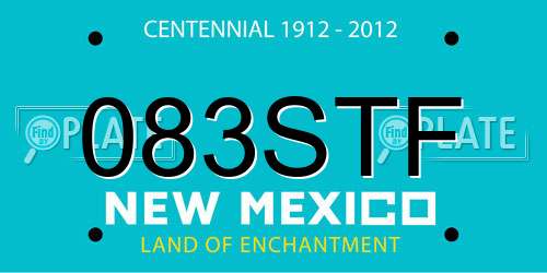 083STF New Mexico License Plate