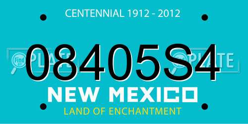 08405S4 New Mexico License Plate