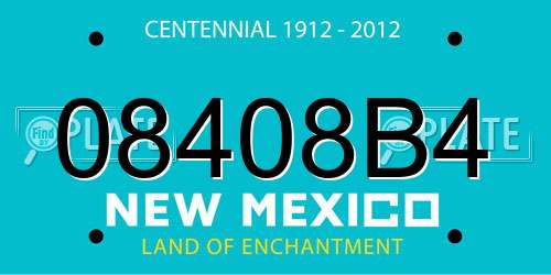 08408B4 New Mexico License Plate