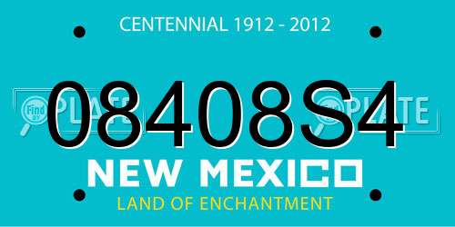08408S4 New Mexico License Plate