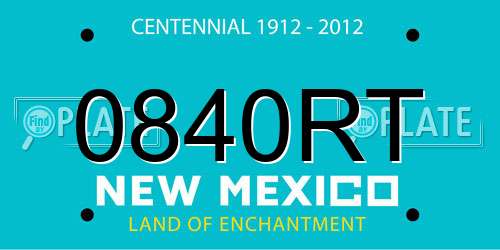 0840RT New Mexico License Plate
