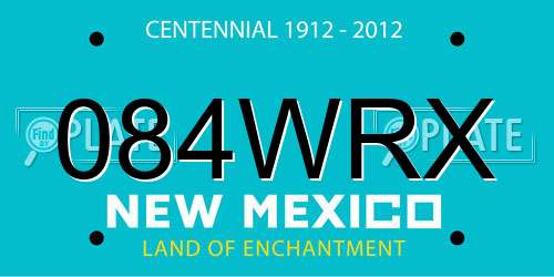 084WRX New Mexico License Plate