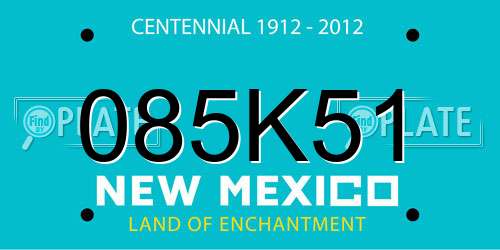 085K51 New Mexico License Plate