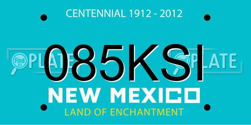 085KSI New Mexico License Plate