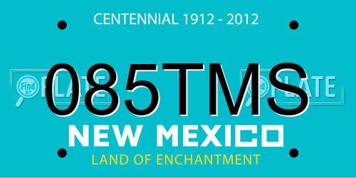 085TMS New Mexico License Plate