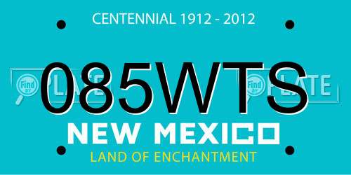 085WTS New Mexico License Plate