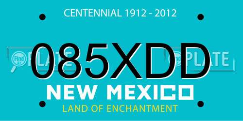 085XDD New Mexico License Plate