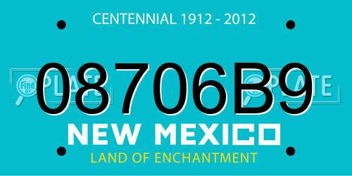 08706B9 New Mexico License Plate