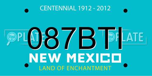 087BTI New Mexico License Plate