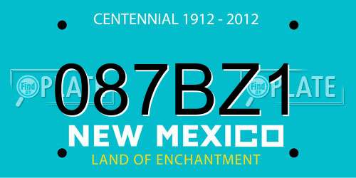 087BZ1 New Mexico License Plate