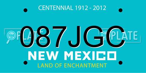 087JGC New Mexico License Plate
