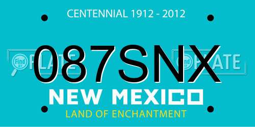 087SNX New Mexico License Plate