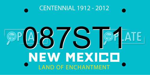 087ST1 New Mexico License Plate