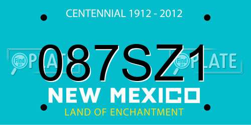 087SZ1 New Mexico License Plate