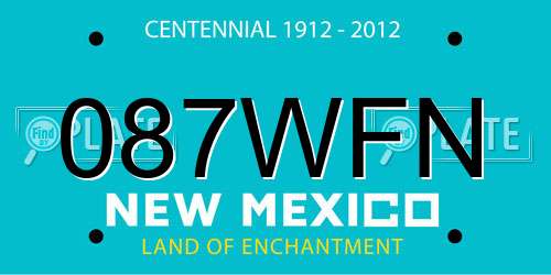 087WFN New Mexico License Plate