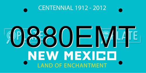 0880EMT New Mexico License Plate