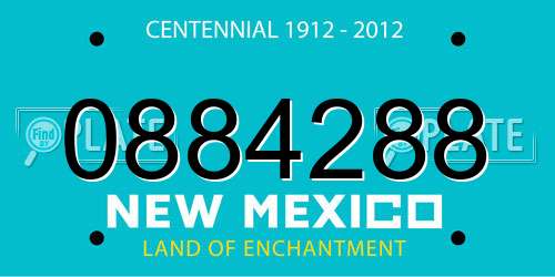 0884288 New Mexico License Plate