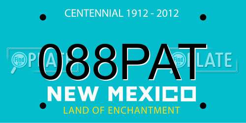 088PAT New Mexico License Plate