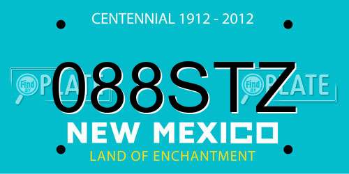 088STZ New Mexico License Plate