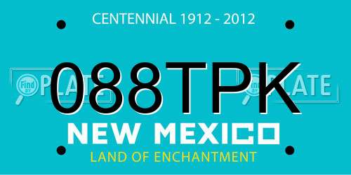 088TPK New Mexico License Plate