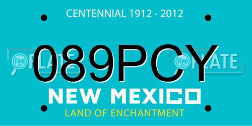 089PCY New Mexico License Plate